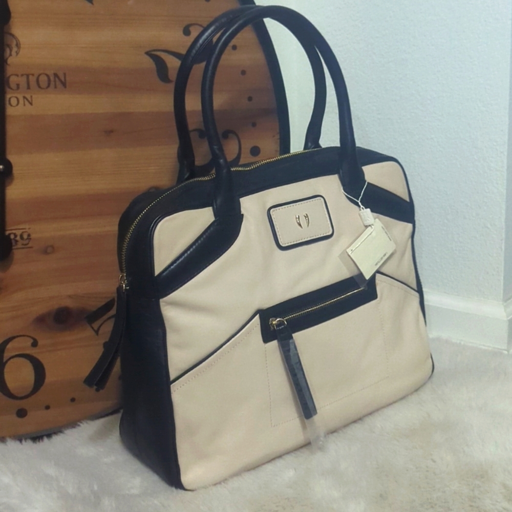 TUSK Two Tone Tote Bag ~ NWT